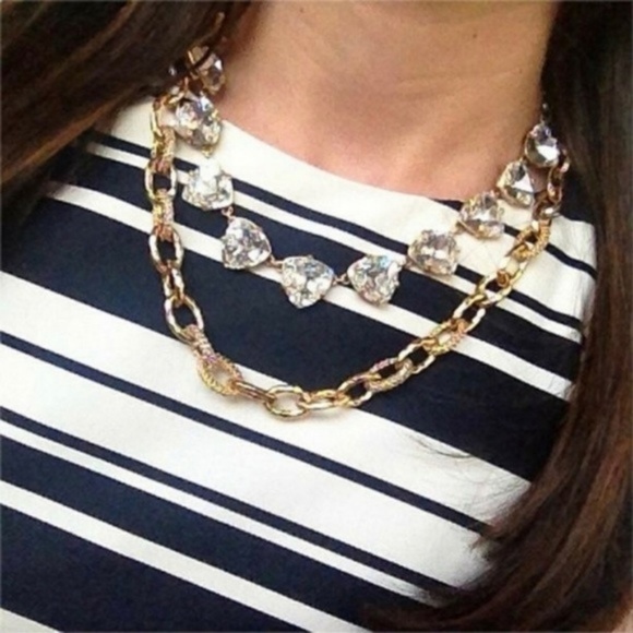 :: Stella & Dot | GOLD Christina Pavé Chunky Link Layering Necklace - Picture 5 of 8